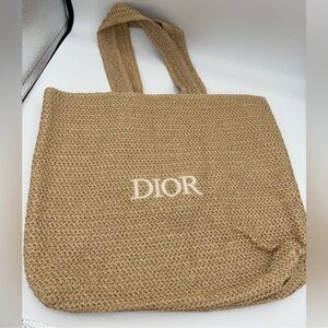 Dior Beauty Raffia Tote Bag